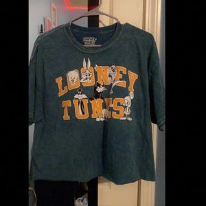 Looney Tunes Cropped Top, Size XL, 100% Cotton